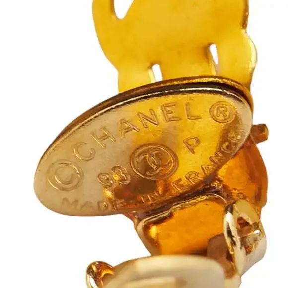 Chanel Vintage Earrings Pearl Gold-Tone #209420C45B - Picture 5 of 6